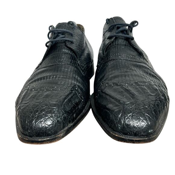 David Eden Genuine Crocodile Lizard Skin Oxford Mens 11 Shoes VERO CUDIO ITALY main image 11